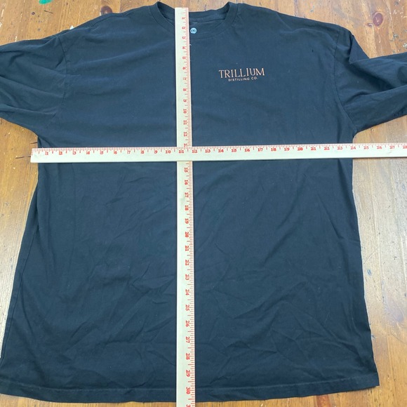 Trillium Distilling Co Black Long Sleeve T Shirt Men's 2XL Made in New England - Picture 7 of 7